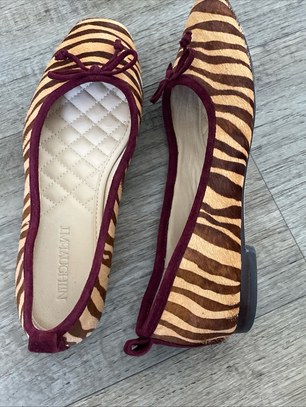 J. McLaughlin Zebra Calf Hair Tassel Loafers Leather Flats Women’s Size 6 - Picture 11 of 16
